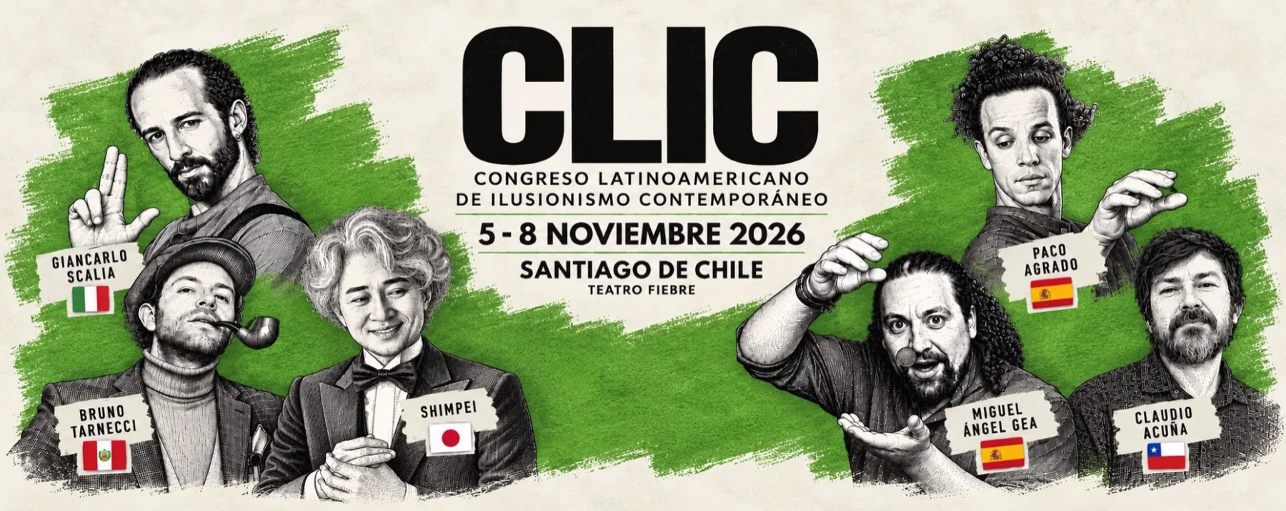 CLIC 2026 – Congreso Latinoamericano de Ilusionismo Contemporáneo5 – 8 Noviembre 2026 · Teatro Fiebre, Santiago de Chile